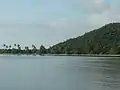 Looking from the boat ramp towards the main township