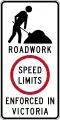 (P2-V106) Roadwork Speed Limits Enforced In Victoria (Used in Victoria)