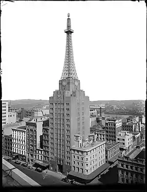 Construction of the AWA Building and Tower, c. February 1939, Arthur Ernest Foster