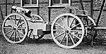 A 15 cm mortar attached to a caisson for transport.