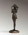 A Girl with a Hat, bronze, 30x9x8 sm