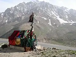 Tomb of an Afghan martyr near Salang, 2006.