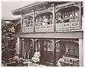 Image 7A Mandarin's House in Peking, China with Mr. Yang and family members on the balcony, circa 1860