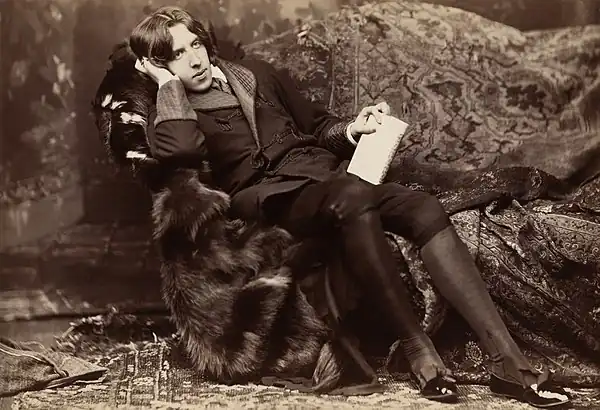 Image 79Photo of Oscar Wilde by Napoleon Sarony (restored by Lise Broer) (from Portal:Theatre/Additional featured pictures)