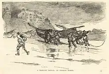 A charcoal sketch by Winslow Homer, 1883, Boston Public Library