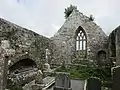 The east wall (inside) of Kilshanny Abbey