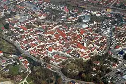 Aerial view of Abensberg's Old Town