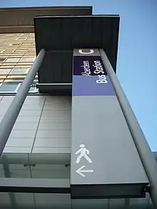 Sign for Aberdeen Bus Station.