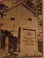 Little Pigeon Baptist Church and gravestone of Sarah Lincoln Grigsby, Abraham's sister (1909)