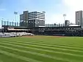 The ballpark, as seen from the right field berm.