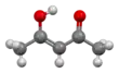 Ball-and-stick model of the enol tautomer