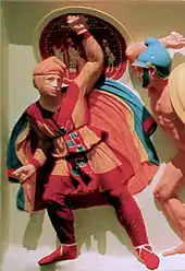 Color reconstruction of Achaemenid infantry on the Alexander Sarcophagus