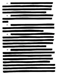 A heavily redacted page from the lawsuit American Civil Liberties Union v. Ashcroft