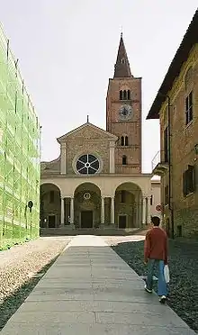 The cathedral. The loggia dates from the 17th century.