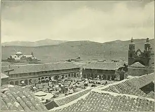 City of Potosí and the Church of San Lorenzo de Carangas at background, photo of 1911 by U.S. Senator Hiram Bingham III.