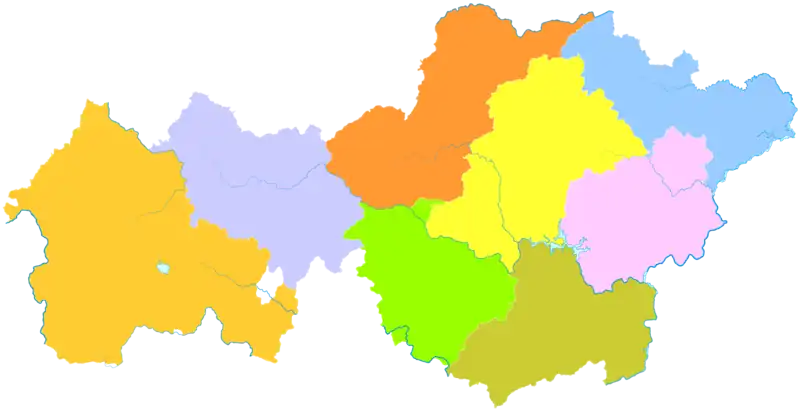 Zhijin is the southernmost division in this map of Bijie