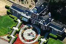 Floral Clock at Neverland Ranch's train station in Los Olivos, California