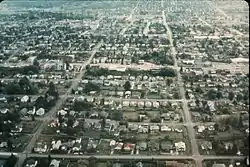 Aerial view of Greenwood, 1969