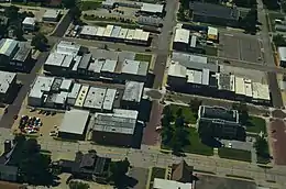 An aerial view of Falls City, Nebraska, in 2013; this was the city in which the real-life events surrounding Teena's murder took place.