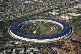 Apple Park, the corporate headquarters of Apple in Cupertino, California