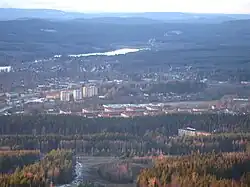 Aerial view of Hagfors in 2006