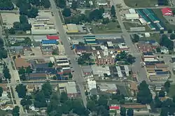 Aerial view of Savannah, Missouri