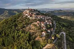 Motovun, in the center of Istria