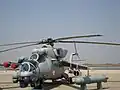 An IAF Mi-35 Hind at Aero India 2009