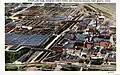 Postcard with an aerial view of the Stockyards, undated