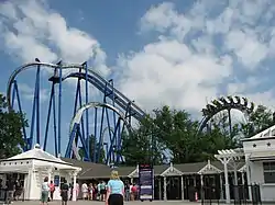 Image 25A roller coaster in the South Carolina portion of Carowinds (from South Carolina)