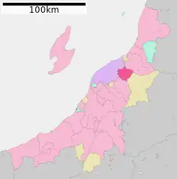 Location of Agano in Niigata Prefecture