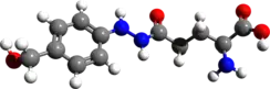 Ball and stick model of agaritine ((2S)-2-amino)