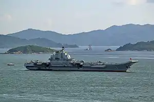 Chinese aircraft carrier Liaoning.