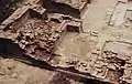 Buddhist vihara cell structure at the recently excavated brick monastery at Ajanta