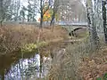 Bridge at Ajmunds, Mästerby. Modern bridge at the same place as the medieval.