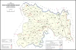 Map showing Baramadpur (#191) in Akhand Nagar CD block