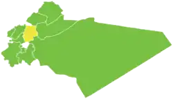 Map of al-Tall District within Rif Dimashq Governorate