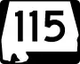 State Route 115 marker