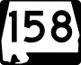 State Route 158 marker