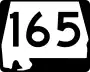 State Route 165 marker