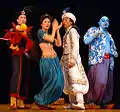 Iago, Jasmine, "Prince Ali", and the Genie