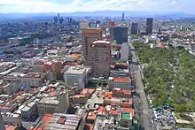 Aerial view and adjacent buildings