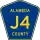 County Road J4 marker