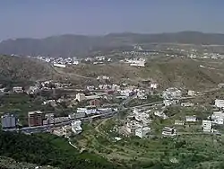 Overview of Al-Bahah with the Hijaz Mountains in the background