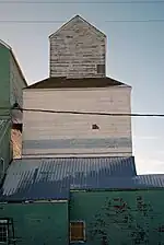 Rear of a grain elevator