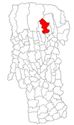 Location in Argeș County