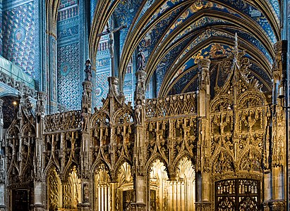 Exterior of the rood screen, viewed from the nave