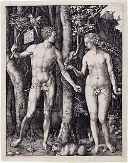 After Albrecht Dürer, Adam and Eve, 1787–1887, engraving on paper