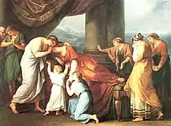 "The Death of Alcestis" by Angelica Kauffman.