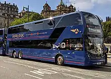 A Lothian-operated Volvo B8L is bodied with an Alexander Dennis Enviro400XLB body